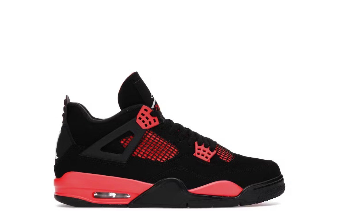 Red and black shoes