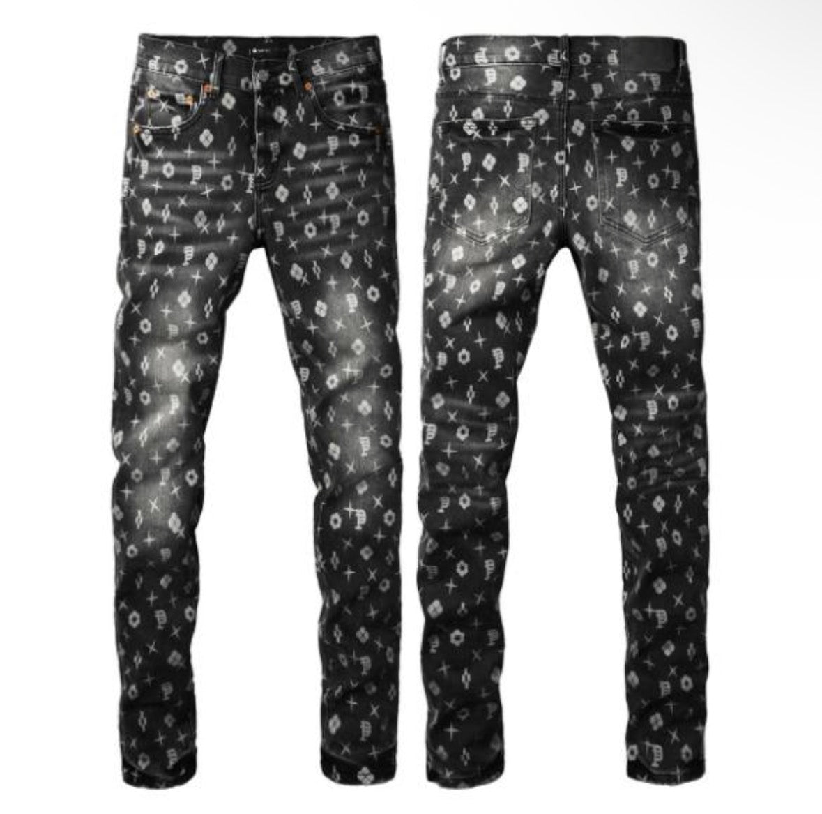 Black and gray jeans