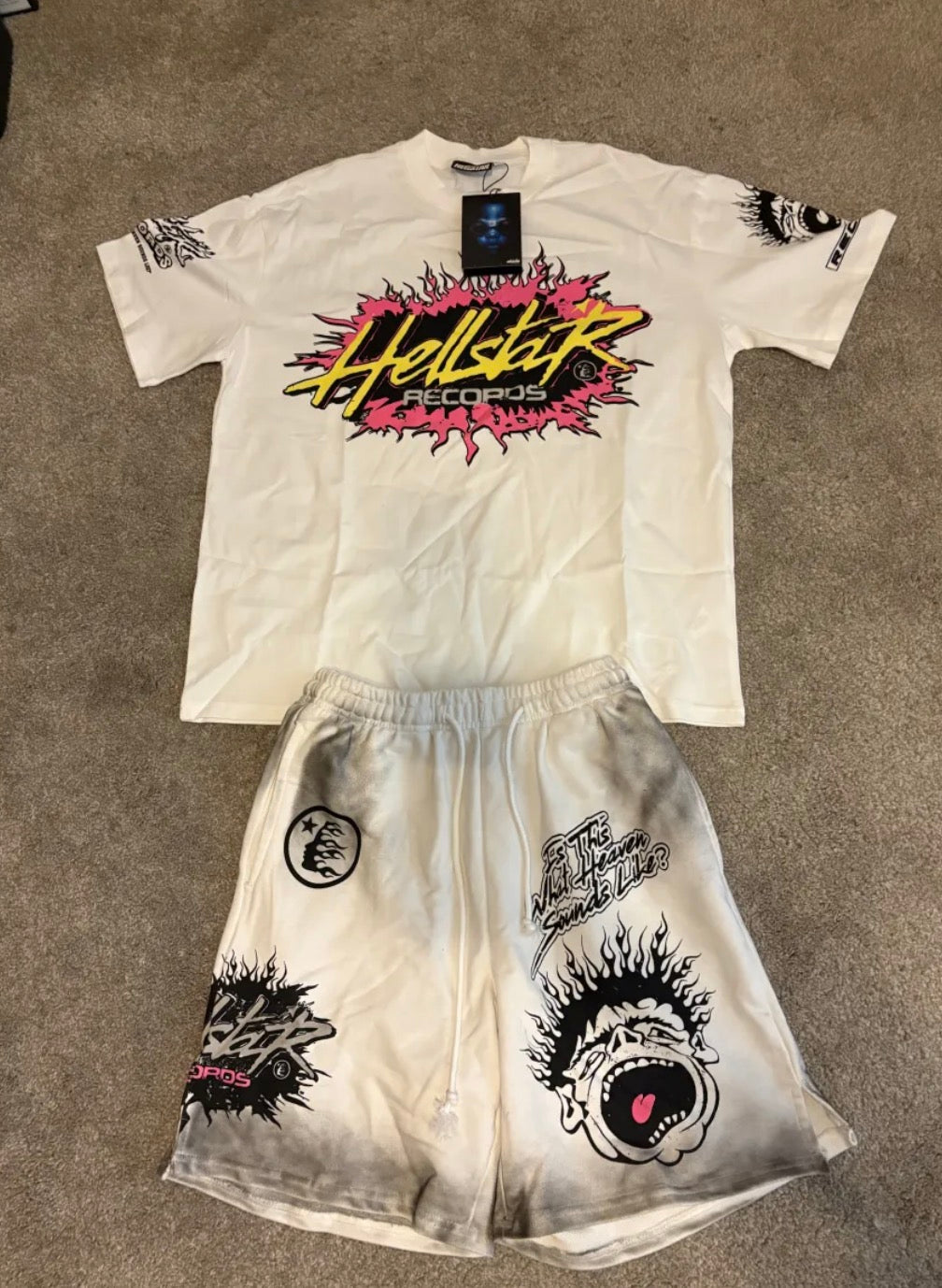 White black and pink set