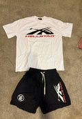 Red black and white set