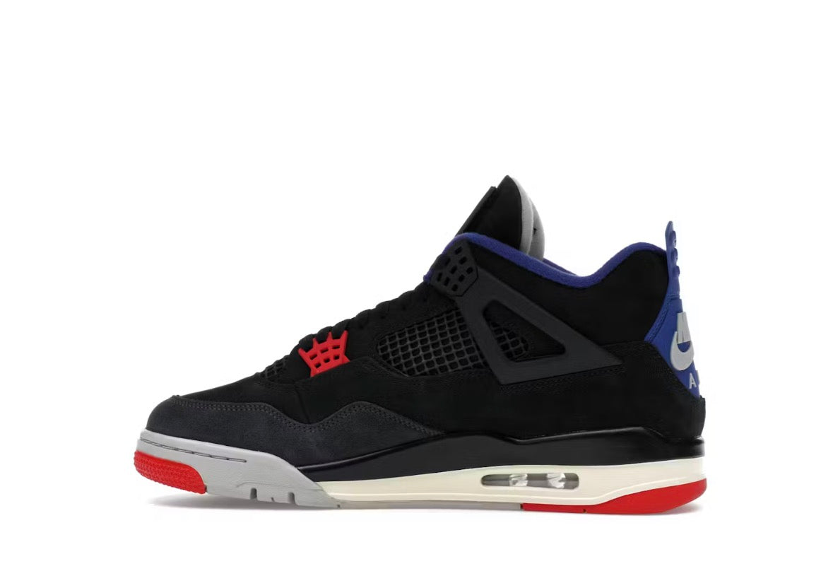 Black red and blue shoes