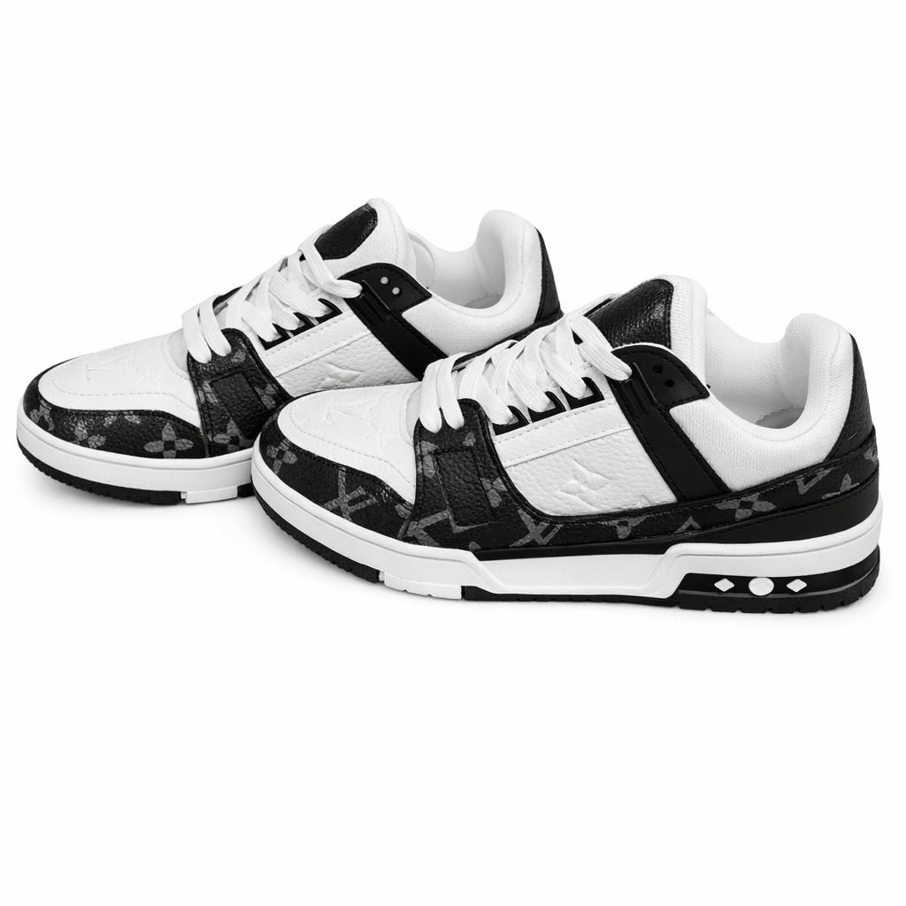 Black and white trainers